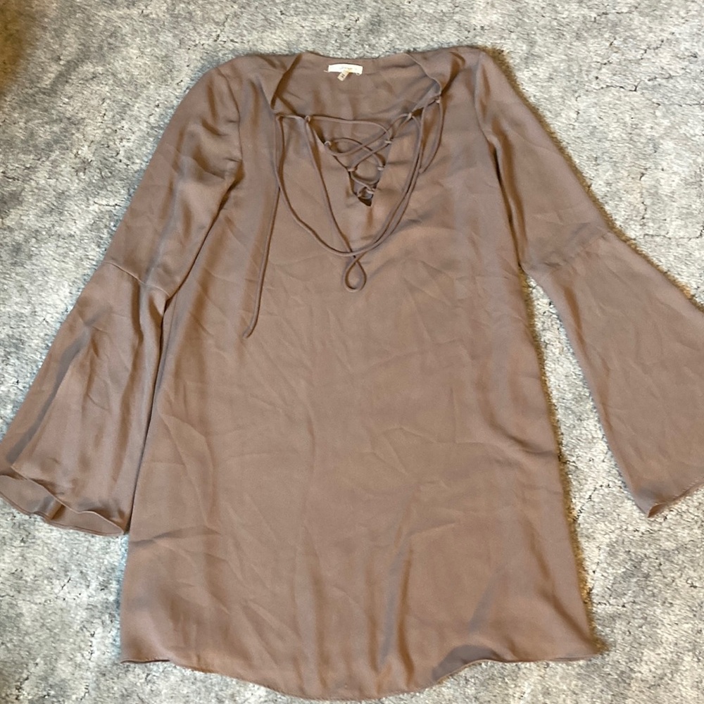 Soprano XS Brown/Beige fall dress